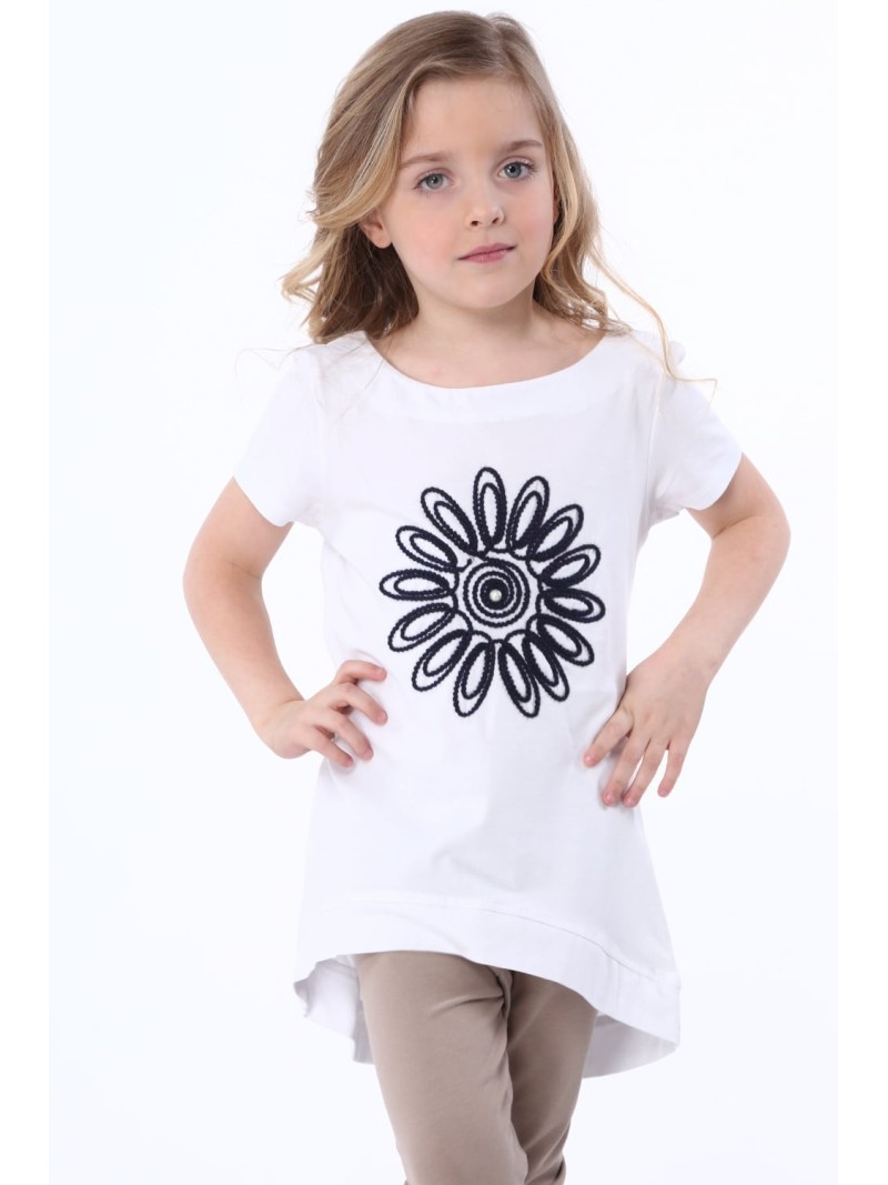 Tunika mit weißer Blume NDZ8210 – Online-Shop – Boutique